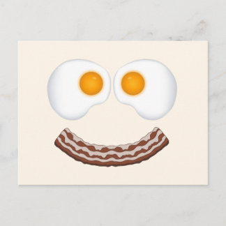 Eier und Bacon Grin Postkarte
