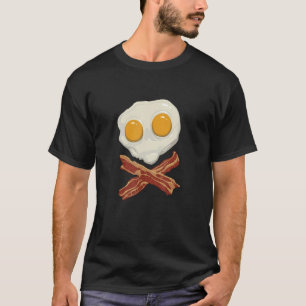Eier und Bacon Schädel und Kreuzknochen T-Shirt
