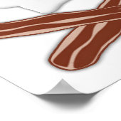 Eier und Bacon Skull Funny Poster (Ecke)