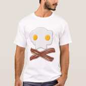 Eier und Bacon Skull Funny Tshirt (Vorderseite)