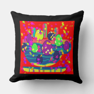 Eier und Kaffee Spaß Kissen