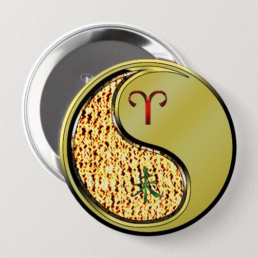 Eier und Metallziegen Button (Vorne & Hinten)