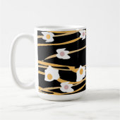 Eier- und Nudel-Abendessen-Muster Kaffeetasse (Links)