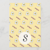 Eier und Speck-Frühstücks-Feinschmecker-lustiges Menükarte (Rückseite)