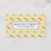 Eier und Speck-Frühstücks-Feinschmecker-lustiges Visitenkarte (Vorderseite)