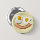 Eier und Speckgesicht. Button (Vorne & Hinten)
