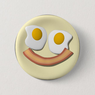 Eier und Speckgesicht. Button