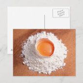 Eier und Weizenmehl Postkarte (Vorne/Hinten)