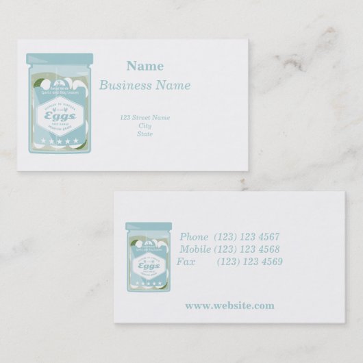 Eier Visitenkarte (Vorne/Hinten)