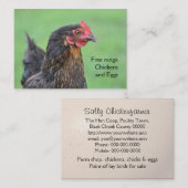 Eier von Schwarzhühnern Visitenkarte (Vorne/Hinten)