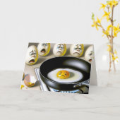 Eier zum 40. Geburtstag Karte (Gelbe Blume)