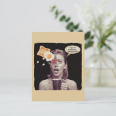 Eier zum Frühstück in dieser Wirtschaft surreale F Postkarte (Stehend Vorderseite)