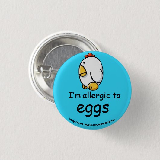 Eierallergie Button (Vorne & Hinten)