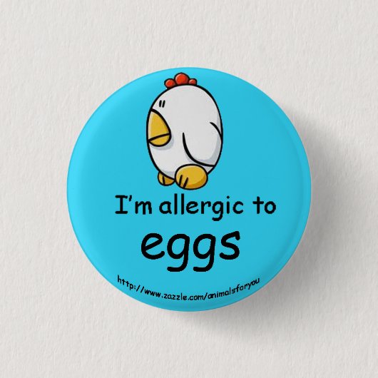 Eierallergie Button (Vorderseite)