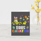 Eierbagger Frohe Ostern Baggerjagd Ei Ki Karte (Gelbe Blume)