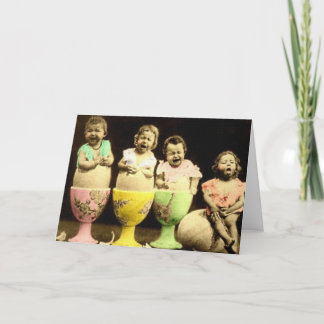 Eierbecher-Babys Feiertagskarte