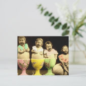 Eierbecher Babys Postkarte (Stehend Vorderseite)