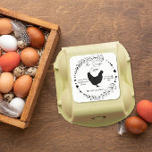 Eierbox anpassen quadratischer aufkleber