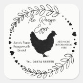 Eierbox anpassen quadratischer aufkleber (Vorderseite)