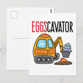 Eiercavator Osterbagger Postkarte (Vorne/Hinten)
