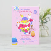 Eierdekoration Einladung (Stehend Vorderseite)