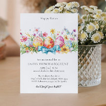 Eierdekoration und Eijagd Einladung