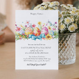 Eierdekoration und Eijagd Einladung