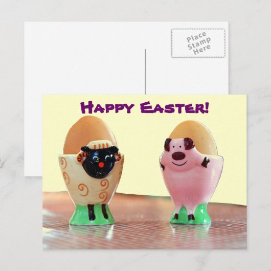 Eierhalter Ostern Postkarte (Vorne/Hinten)
