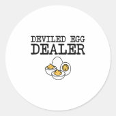 Eierhändler mit Teufelseiern Lustiges Kochen Potlu Runder Aufkleber (Vorderseite)