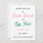 Eierjagd. Einladung (Rückseite)