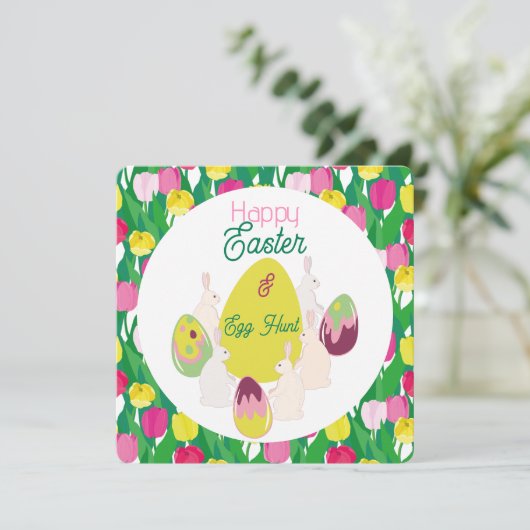 Eierjagd. Einladung (Stehend Vorderseite)