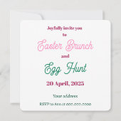 Eierjagd. Einladung (Rückseite)