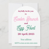 Eierjagd. Einladung (Rückseite)
