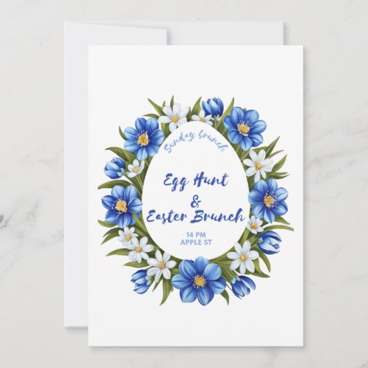 Eierjagd, Osterbrunch Einladung (Vorderseite)