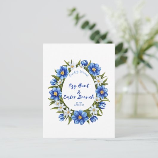 Eierjagd, Osterbrunch Postkarte (Stehend Vorderseite)