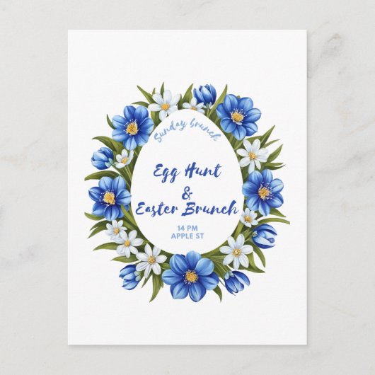 Eierjagd, Osterbrunch Postkarte (Vorderseite)