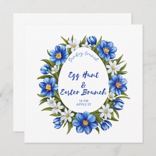 Eierjagd, Osterbrunch Save The Date (Vorne/Hinten)