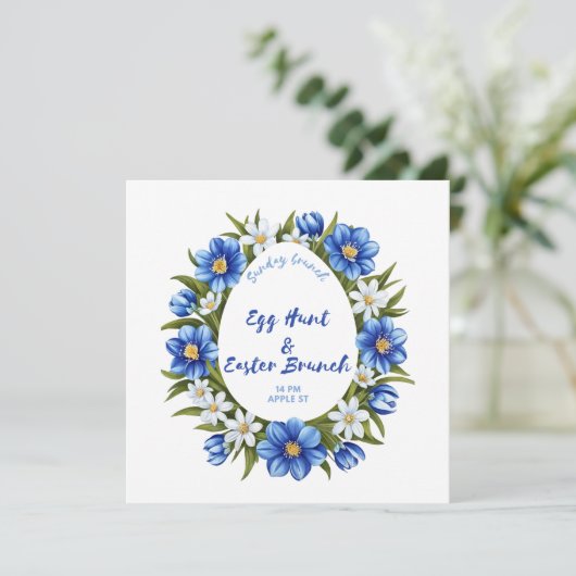 Eierjagd, Osterbrunch Save The Date (Stehend Vorderseite)