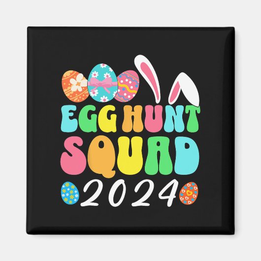 Eierjagd Squad 2024 Ostereier Crew Matchi Magnet (Vorne)