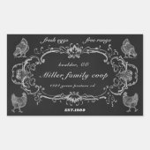 Eierkarton an der Ornamentengrenze Vintag Rechteckiger Aufkleber (Vorderseite)