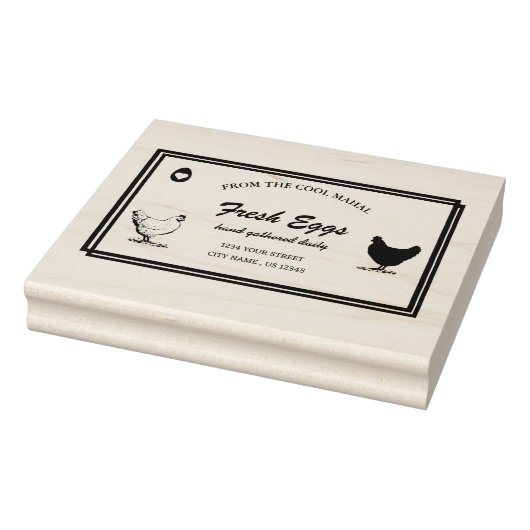 Eierkarton Berufliche Briefmarke | Hühnereier Gummistempel (Stempel)
