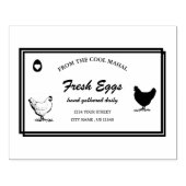 Eierkarton Berufliche Briefmarke | Hühnereier Gummistempel (Prägung)