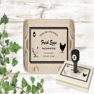 Eierkarton Berufliche Briefmarke Hühnereier Gummistempel