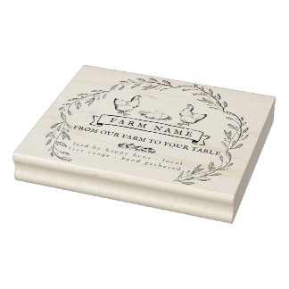 Eierkarton-Briefmarke für Vintage rustikale Landwi Gummistempel