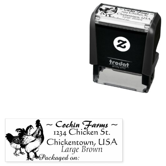 Eierkarton-Briefmarke Permastempel (Beispiel)