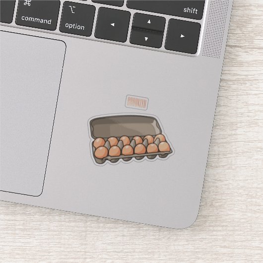 Eierkarton-Cartoon Aufkleber (Ausschnitt)
