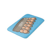 Eierkarton-Cartoon Badematte (Schrägansicht)