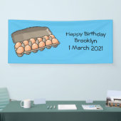 Eierkarton-Cartoon Banner (Messe)