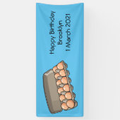Eierkarton-Cartoon Banner (Vertikal)