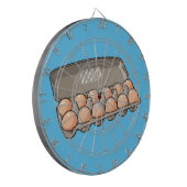 Eierkarton-Cartoon Dartscheibe (Vorderseite Links)